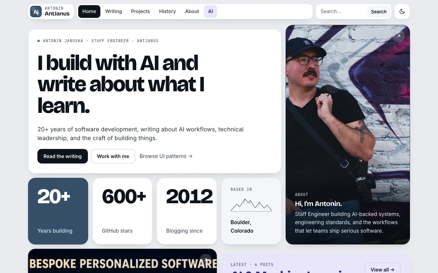 The Bento Grid Layouts page design