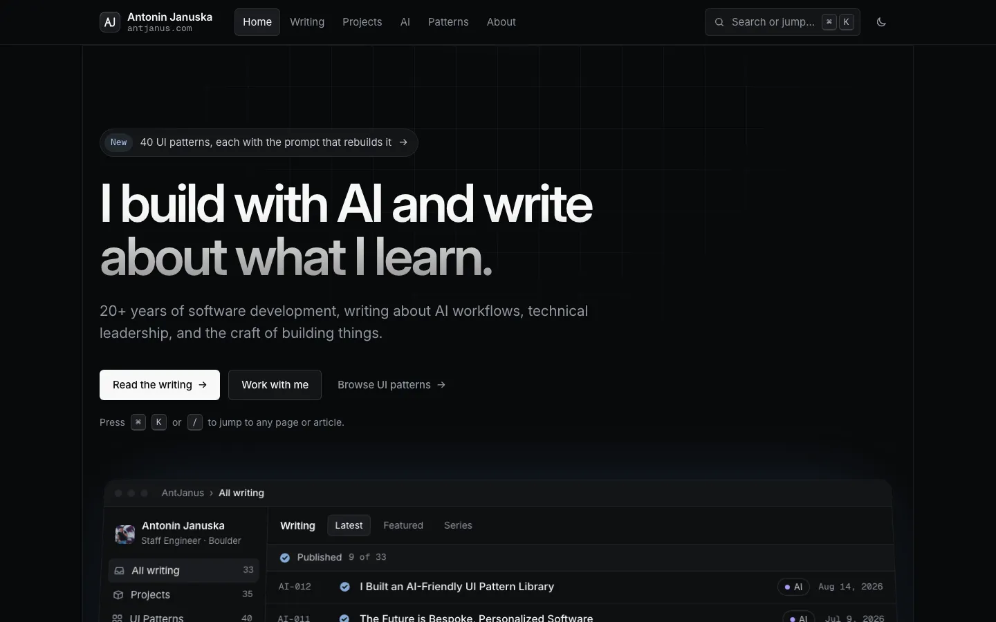 The Linear-Style Product Aesthetic page design