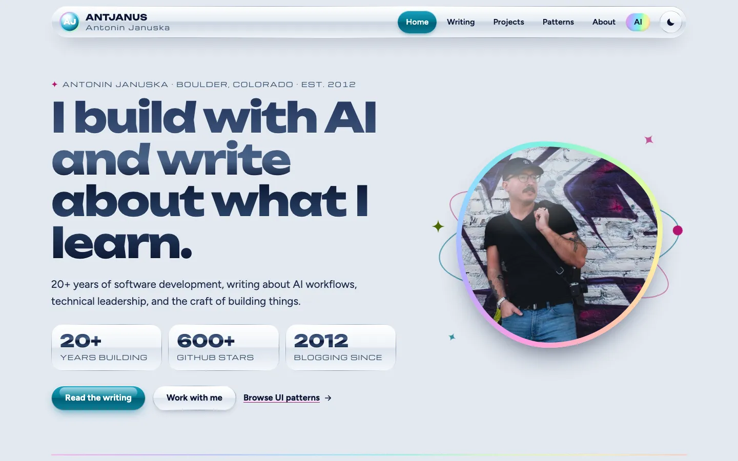The Y2K Futurism page design