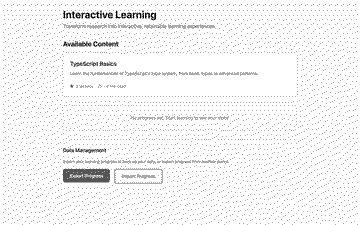 Screenshot of the Interactive Learning App