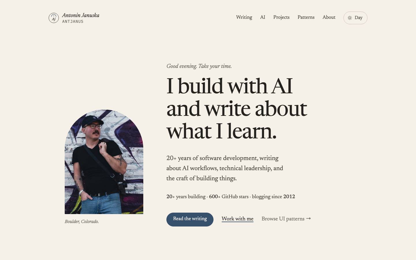 Home page of the Slow Web redesign