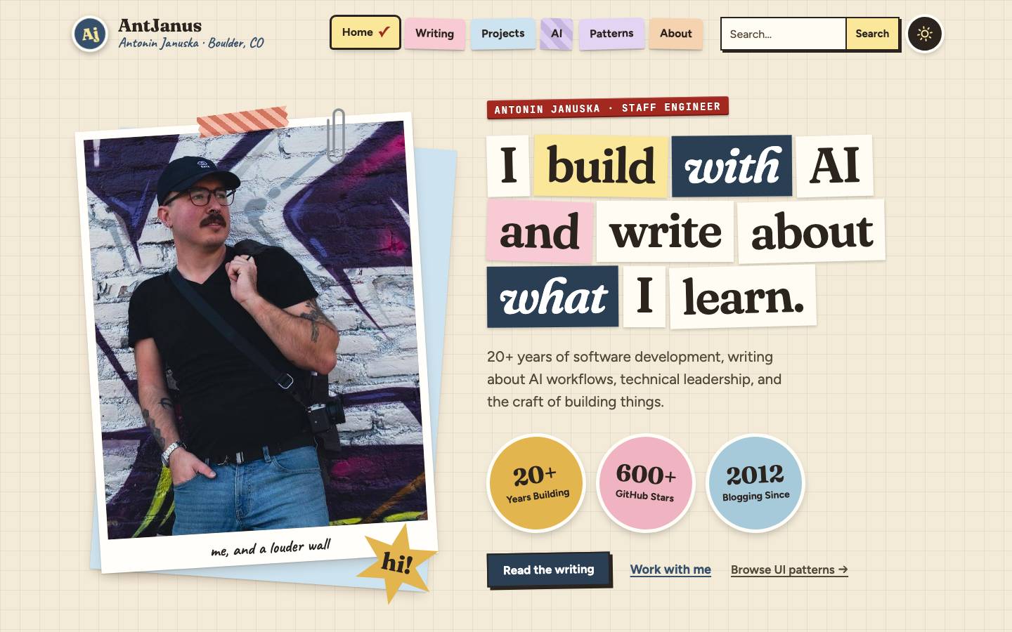 Home page of the Scrapbook Collage redesign