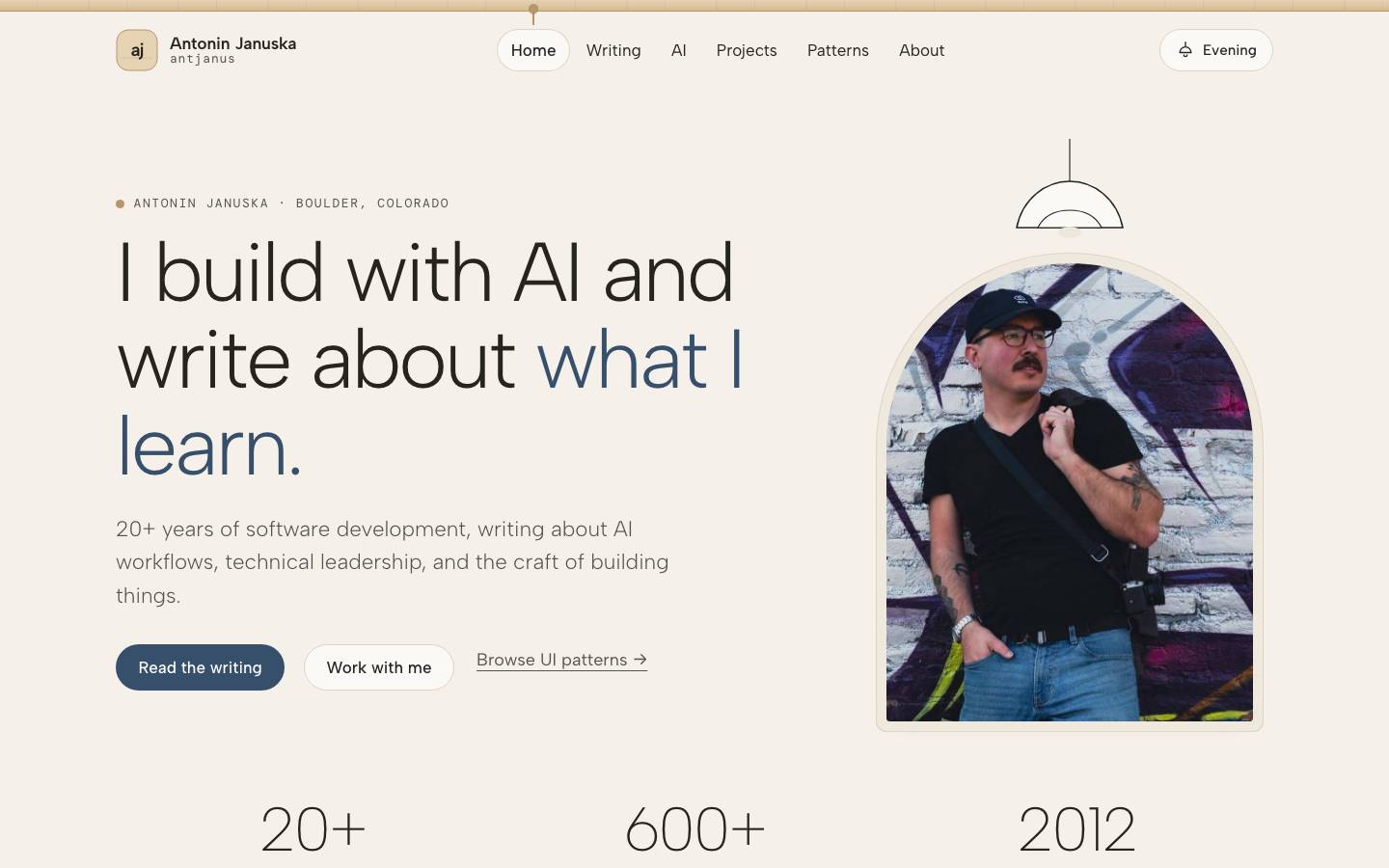 Home page of the Scandinavian Minimal redesign