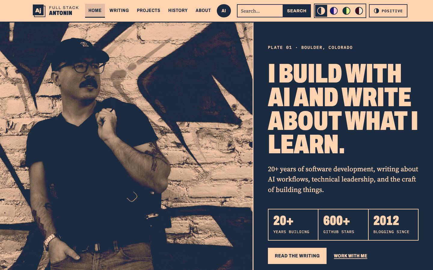 Home page of the Duotone Photography redesign