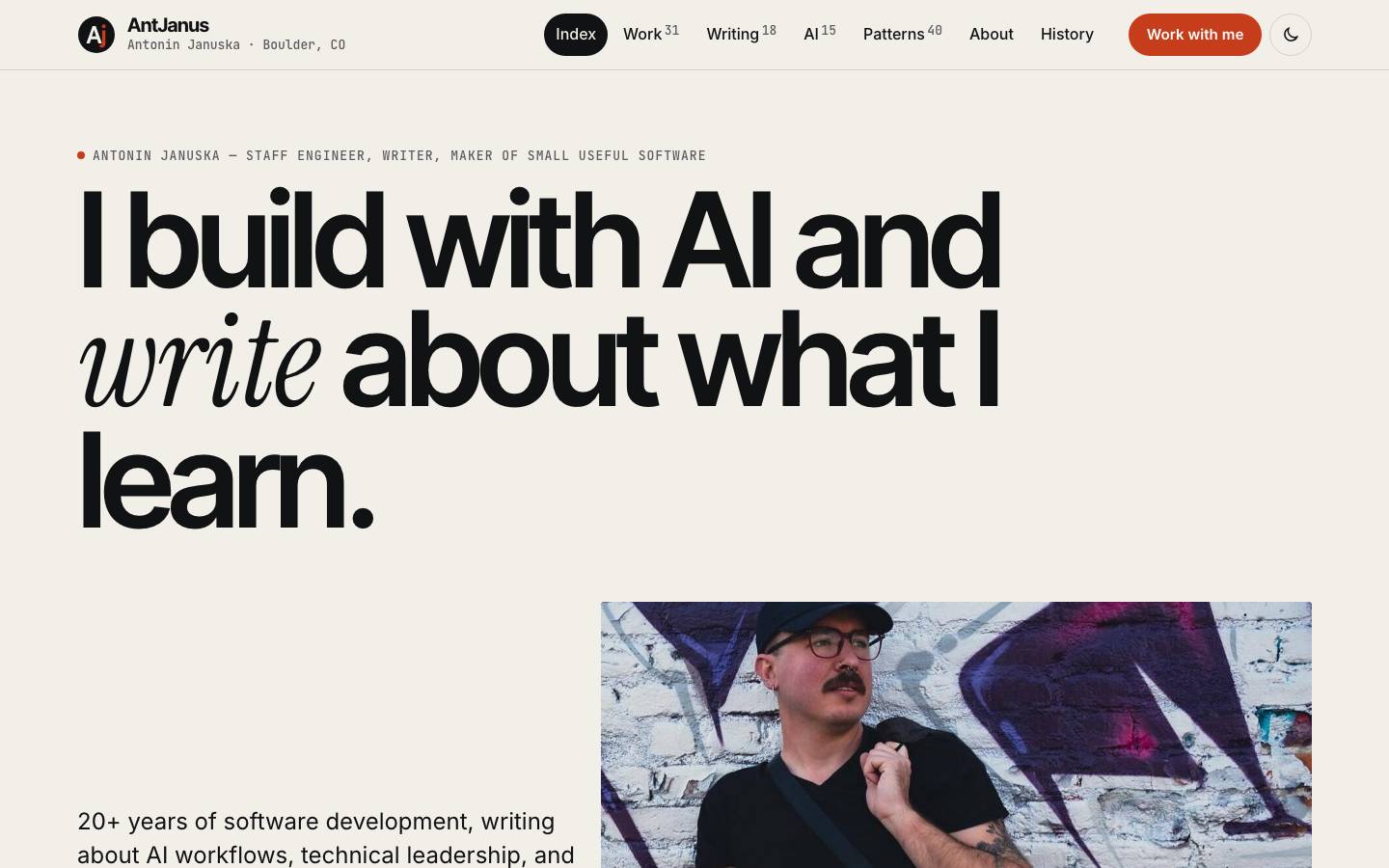 Home page of the Studio Showcase redesign