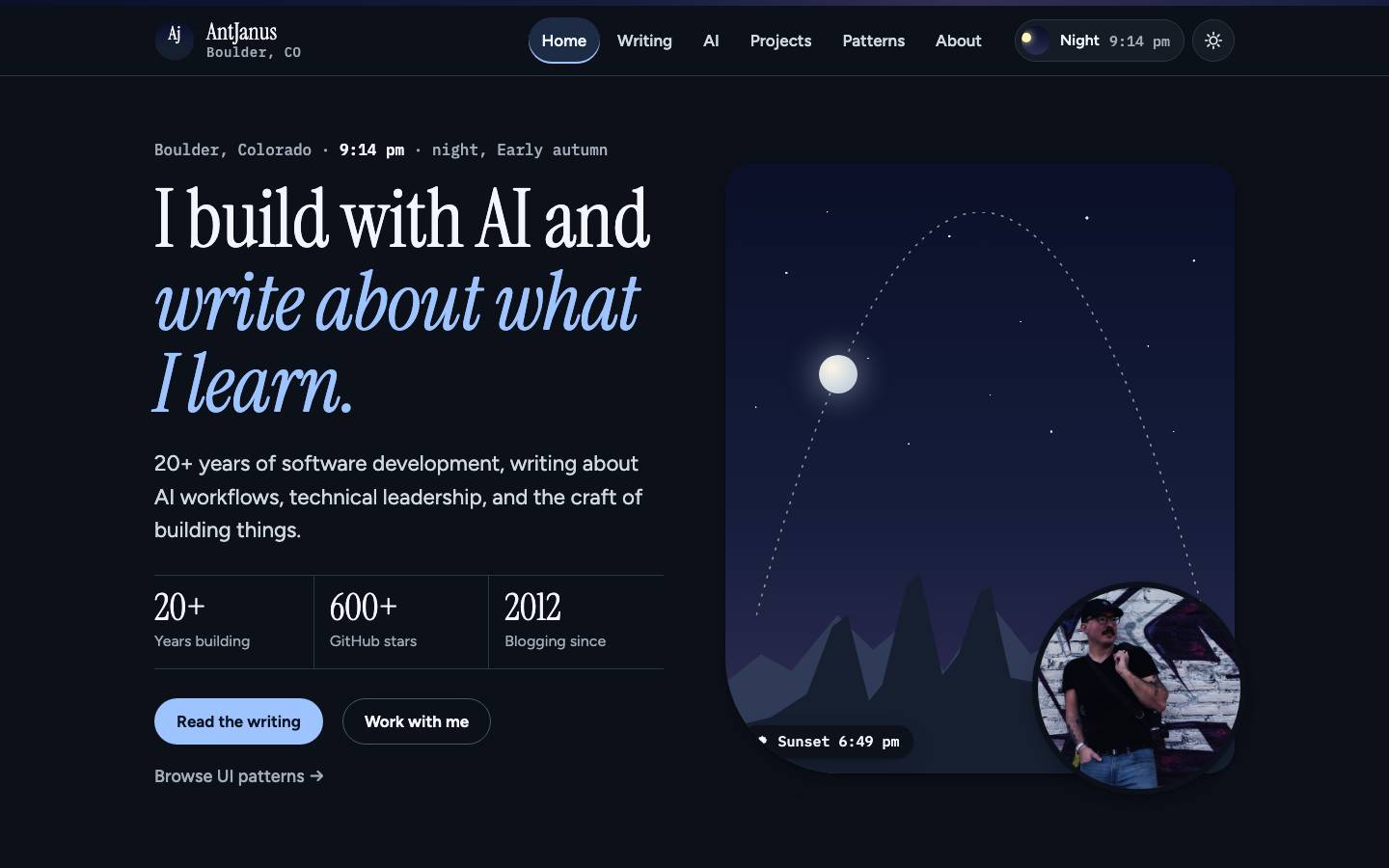 Home page of the Seasonal / Time-Aware redesign